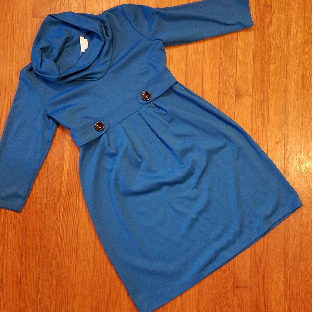 London Times teal dress
